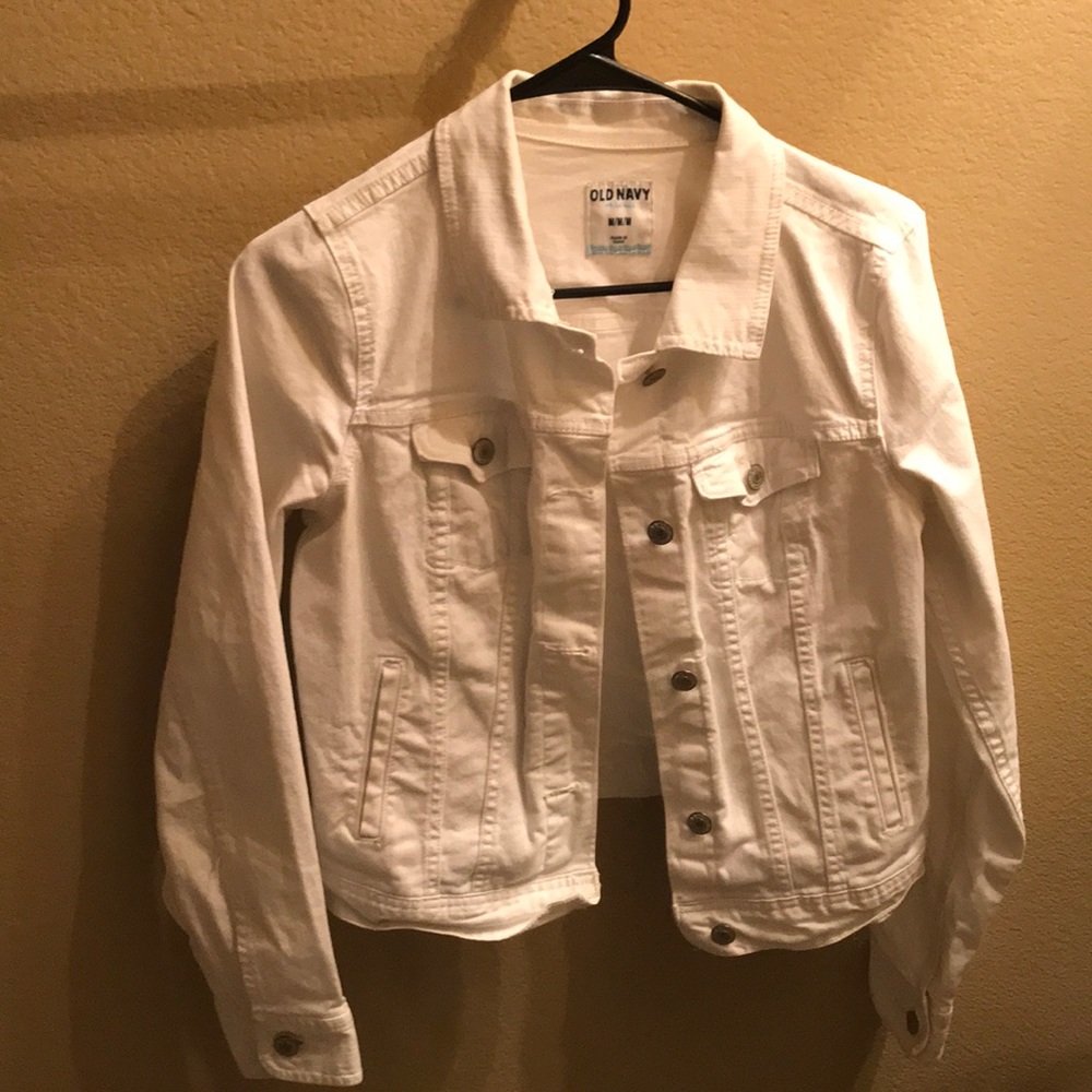 Old Navy white denim jacket!